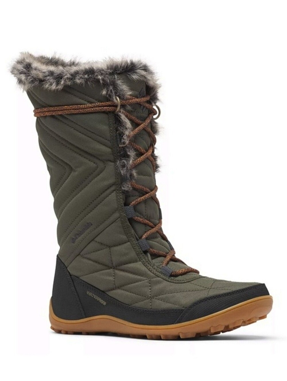 COLUMBIA Minx Mid III Boots US 6 Faux Fur Lined Lace-Up Waterproof